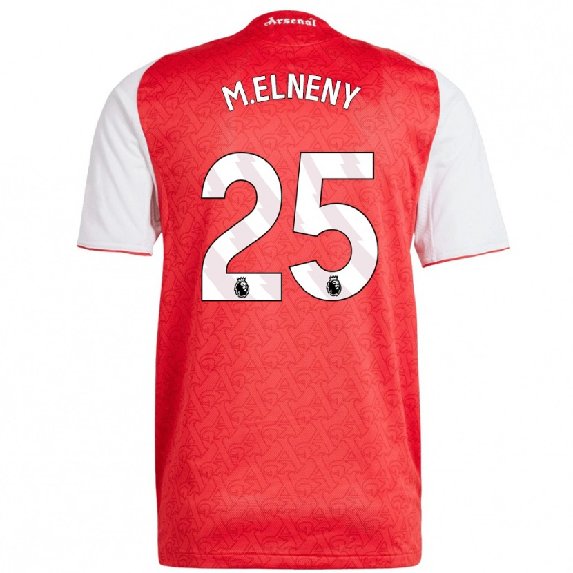 Danxen Men Mohamed Elneny #25 Red White Home Jersey 2025/26 T-Shirt