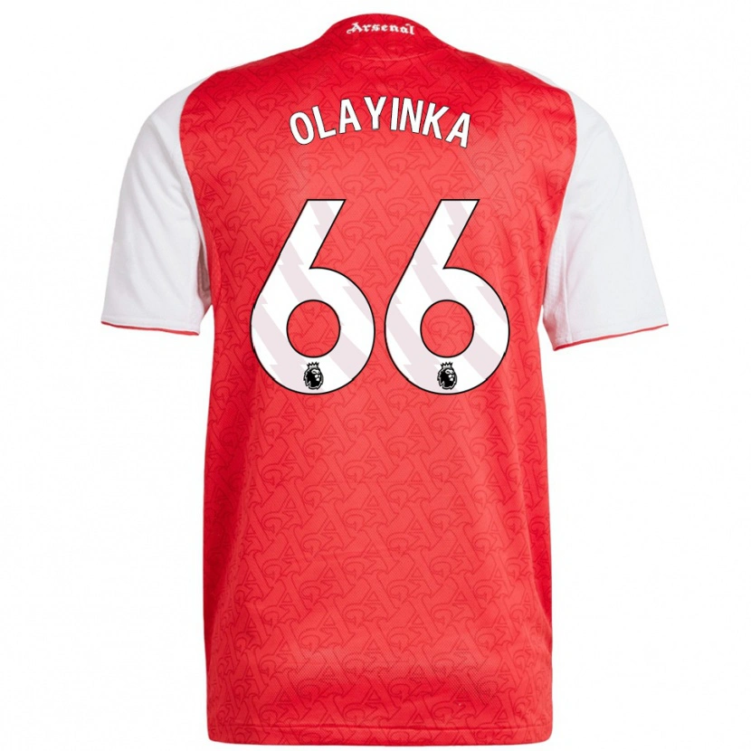 Danxen Men James Olayinka #66 Red White Home Jersey 2025/26 T-Shirt