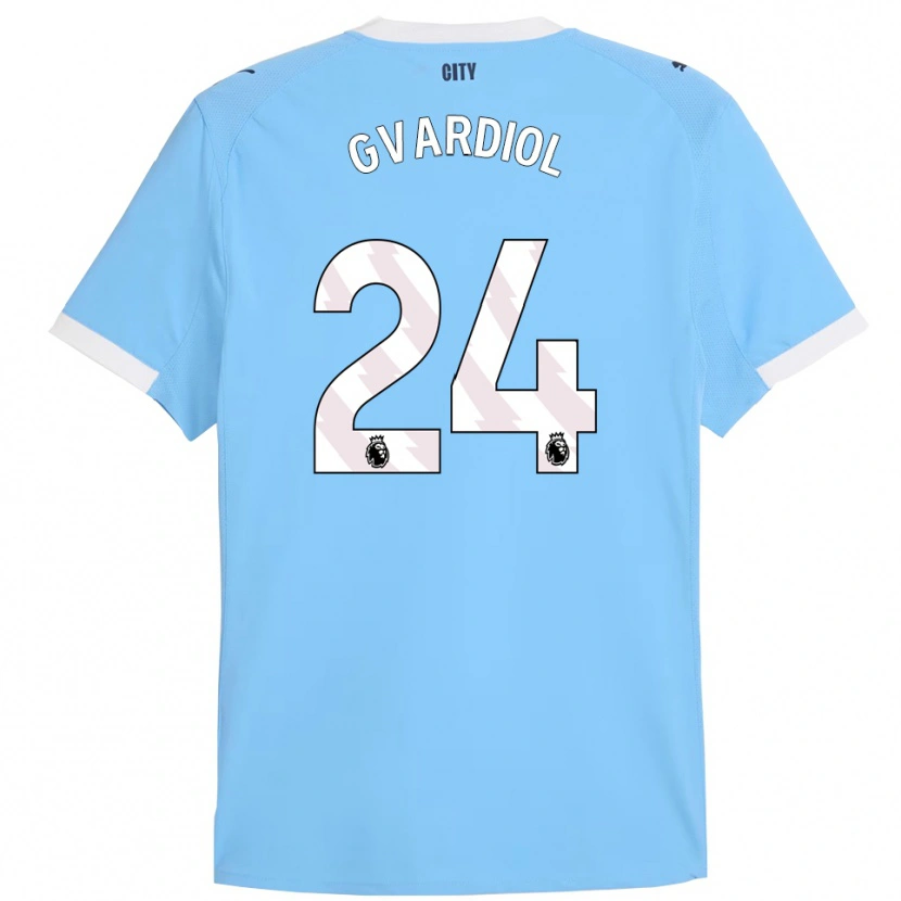 Danxen Men Josko Gvardiol #24 Sky Blue White Home Jersey 2025/26 T-Shirt