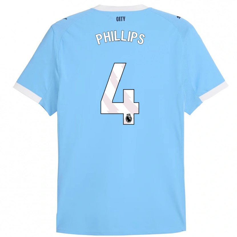 Danxen Men Kalvin Phillips #4 Sky Blue White Home Jersey 2025/26 T-Shirt