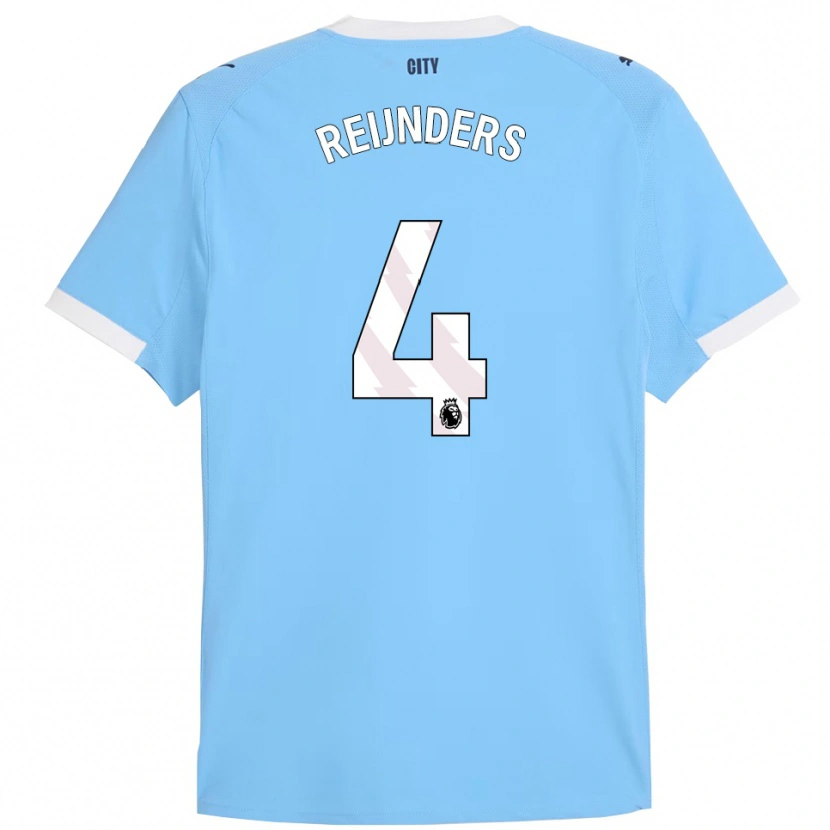 Danxen Men Tijjani Reijnders #4 Sky Blue White Home Jersey 2025/26 T-Shirt