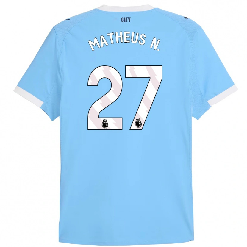 Danxen Men Matheus Nunes #27 Sky Blue White Home Jersey 2025/26 T-Shirt