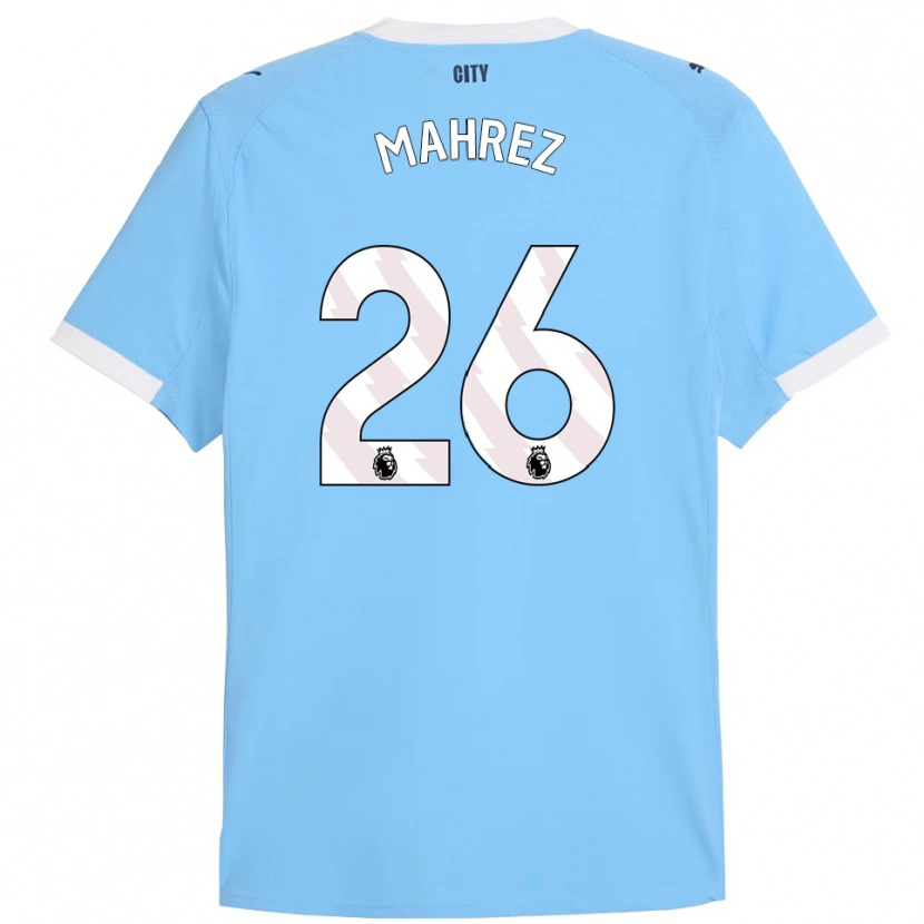Danxen Men Riyad Mahrez #26 Sky Blue White Home Jersey 2025/26 T-Shirt