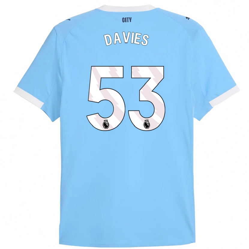 Danxen Men Mayzee Davies #53 Sky Blue White Home Jersey 2025/26 T-Shirt