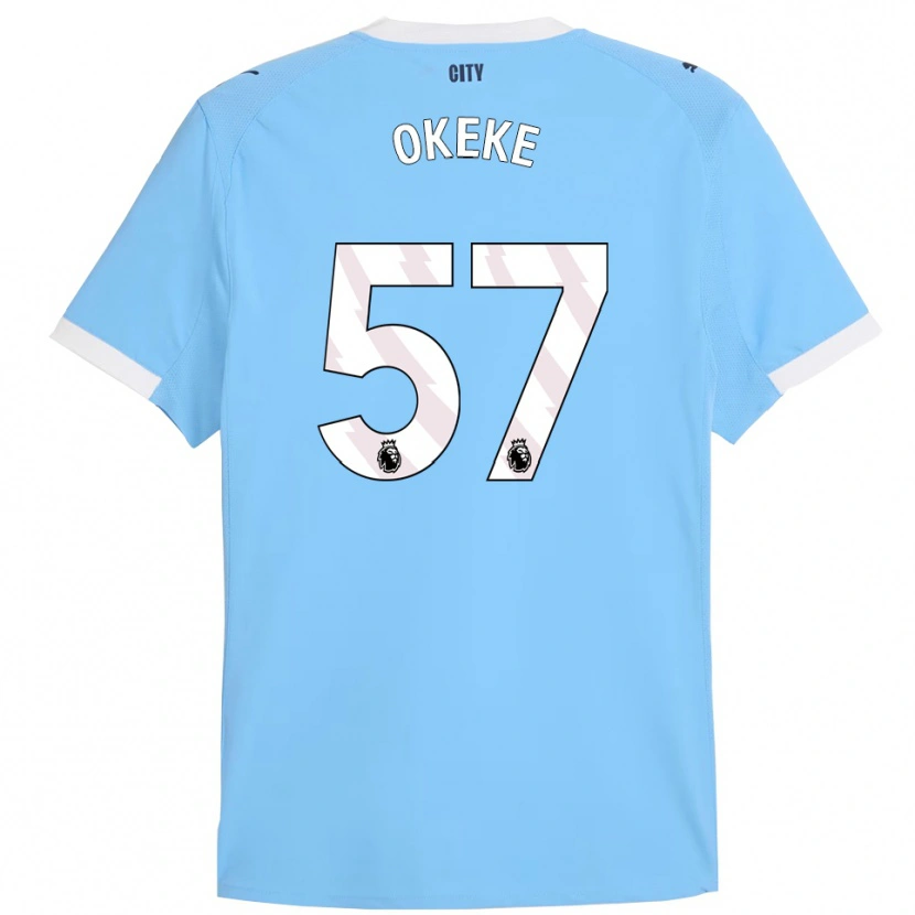 Danxen Men Michael Okeke #57 Sky Blue White Home Jersey 2025/26 T-Shirt