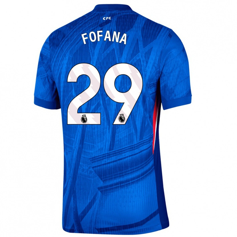 Danxen Men Wesley Fofana #29 Blue White Home Jersey 2025/26 T-Shirt