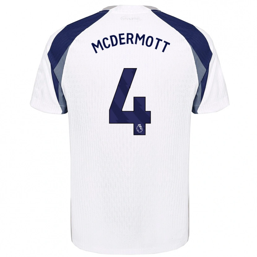 Danxen Men Pele Arganese-Mcdermott #4 White Navy Home Jersey 2025/26 T-Shirt