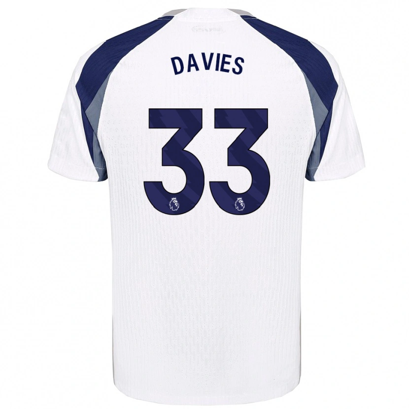 Danxen Men Ben Davies #33 White Navy Home Jersey 2025/26 T-Shirt