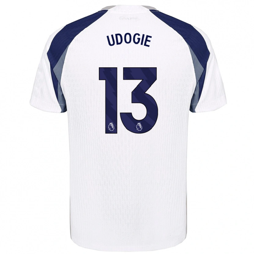 Danxen Men Destiny Udogie #13 White Navy Home Jersey 2025/26 T-Shirt