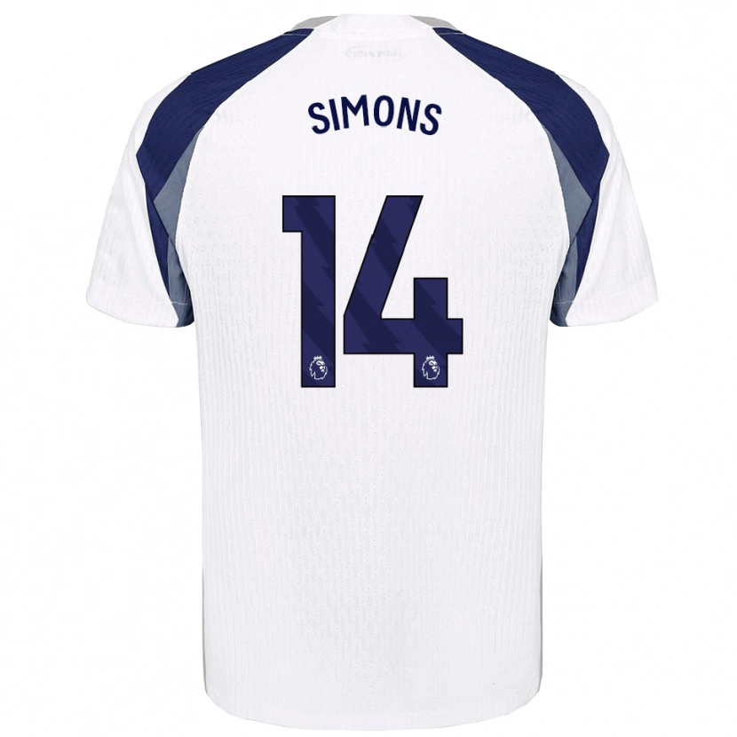Danxen Men Zach Simons #14 White Navy Home Jersey 2025/26 T-Shirt