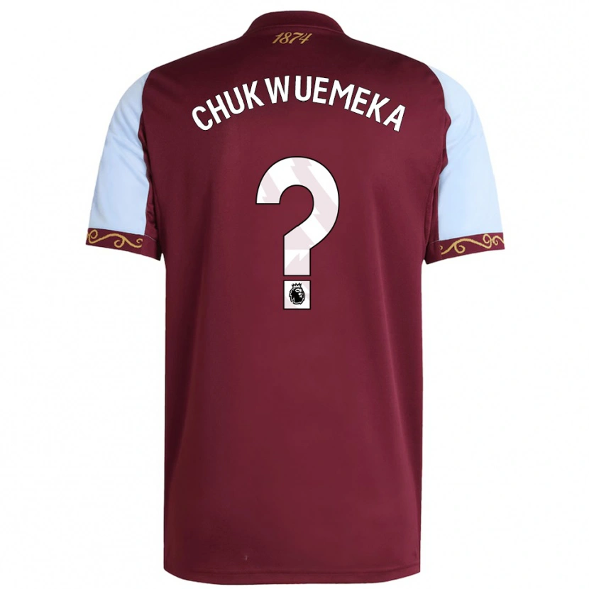 Danxen Men Caleb Chukwuemeka #0 Burgundy Sky Blue Home Jersey 2025/26 T-Shirt