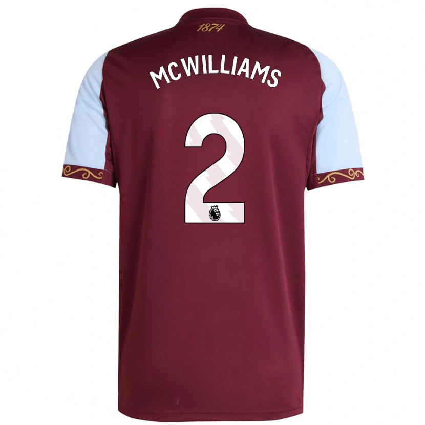 Danxen Men Ashton Mcwilliams #2 Burgundy Sky Blue Home Jersey 2025/26 T-Shirt