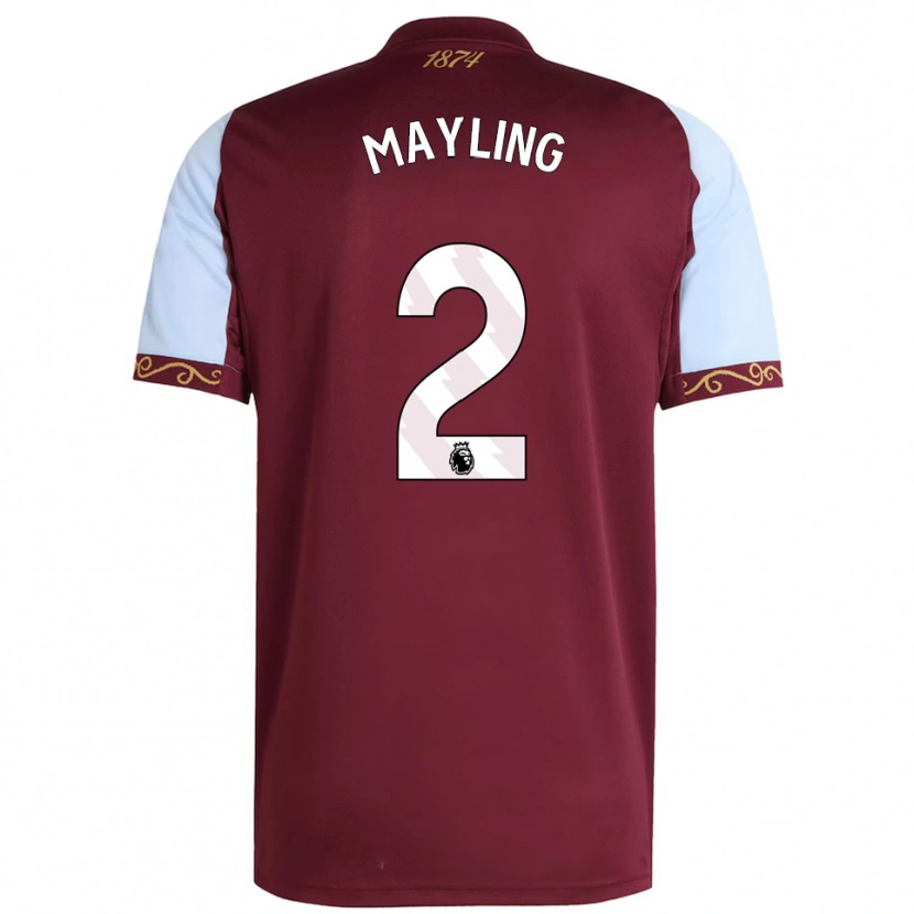 Danxen Men Sarah Mayling #2 Burgundy Sky Blue Home Jersey 2025/26 T-Shirt