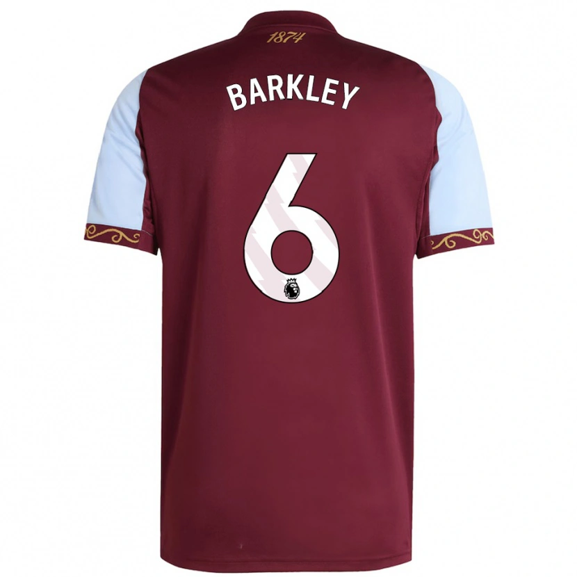 Danxen Men Ross Barkley #6 Burgundy Sky Blue Home Jersey 2025/26 T-Shirt