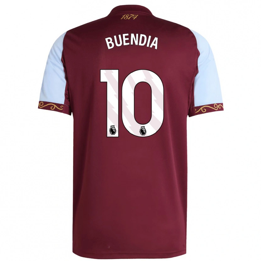 Danxen Men Emiliano Buendía #10 Burgundy Sky Blue Home Jersey 2025/26 T-Shirt