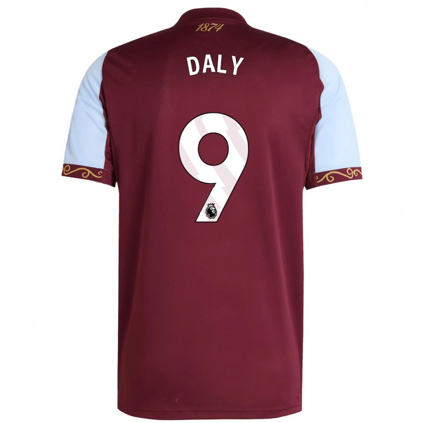 Danxen Men Rachel Daly #9 Burgundy Sky Blue Home Jersey 2025/26 T-Shirt