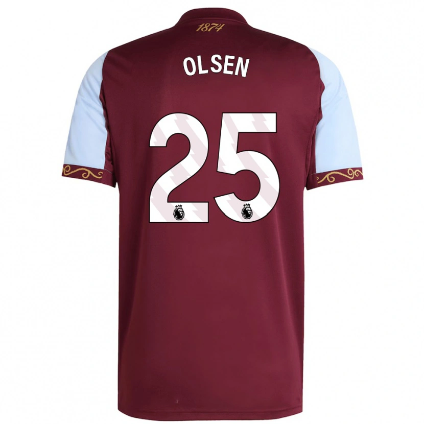 Danxen Men Robin Olsen #25 Burgundy Sky Blue Home Jersey 2025/26 T-Shirt