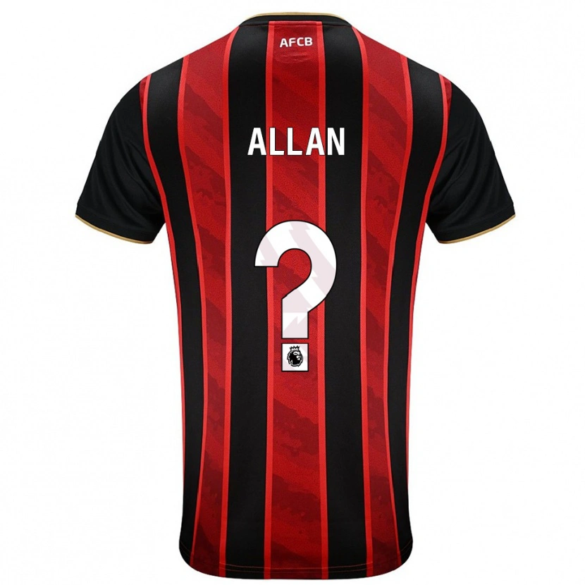 Danxen Men Mack Allan #0 Red Black Home Jersey 2025/26 T-Shirt