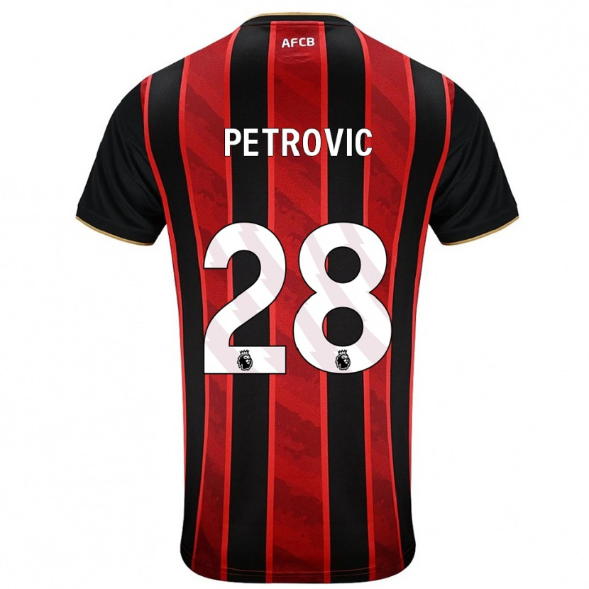Danxen Men Djordje Petrovic #28 Red Black Home Jersey 2025/26 T-Shirt