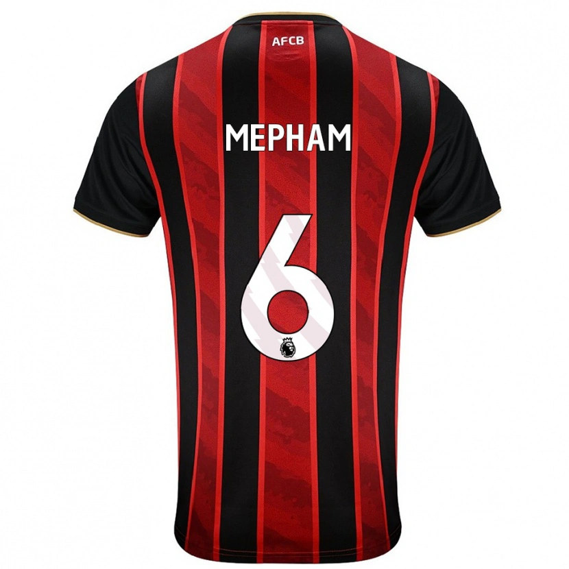 Danxen Men Chris Mepham #6 Red Black Home Jersey 2025/26 T-Shirt
