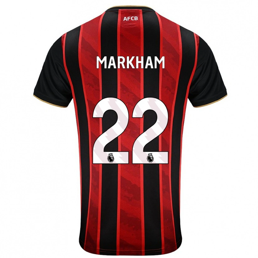 Danxen Men Jenna Markham #22 Red Black Home Jersey 2025/26 T-Shirt