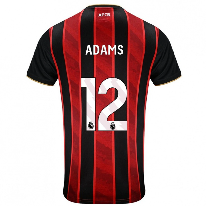 Danxen Men Tyler Adams #12 Red Black Home Jersey 2025/26 T-Shirt