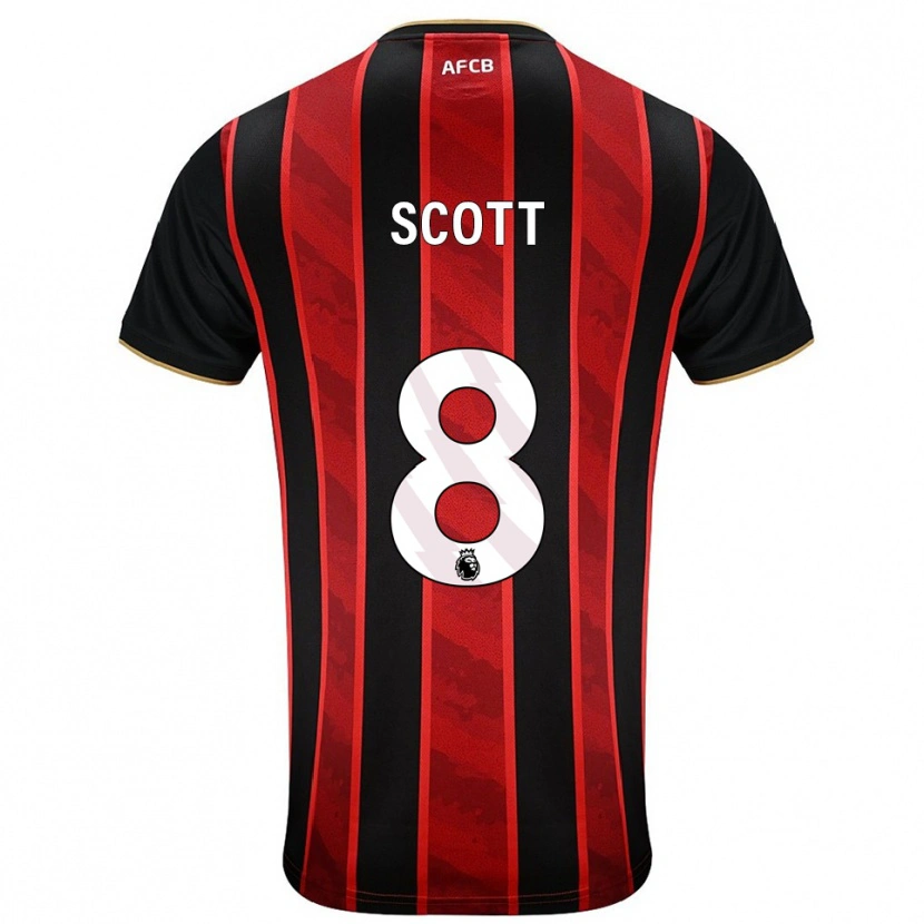 Danxen Men Alex Scott #8 Red Black Home Jersey 2025/26 T-Shirt