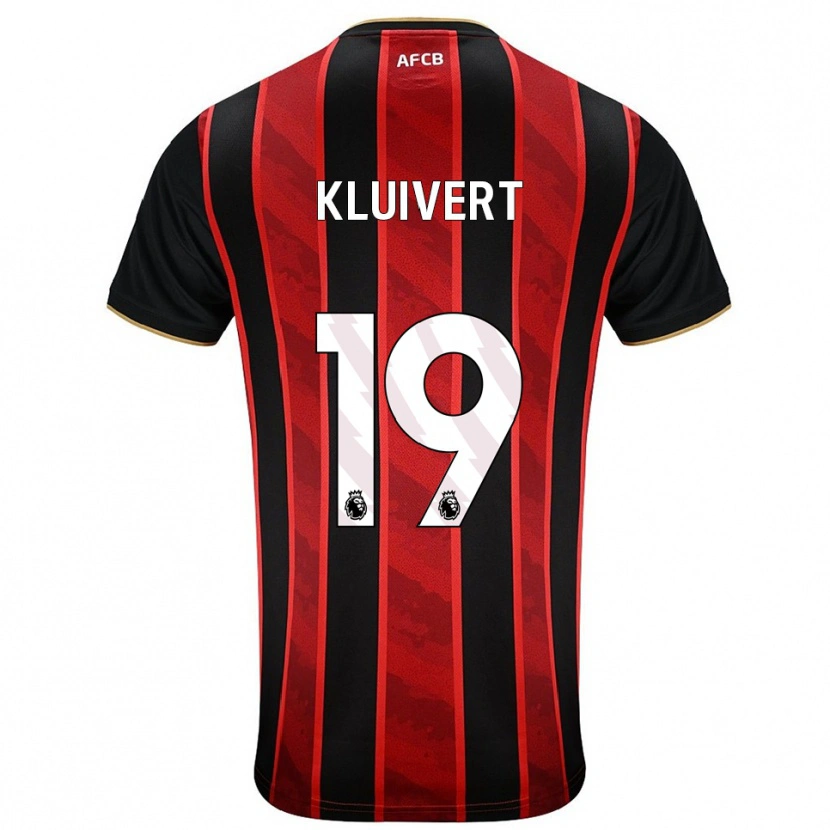 Danxen Men Justin Kluivert #19 Red Black Home Jersey 2025/26 T-Shirt