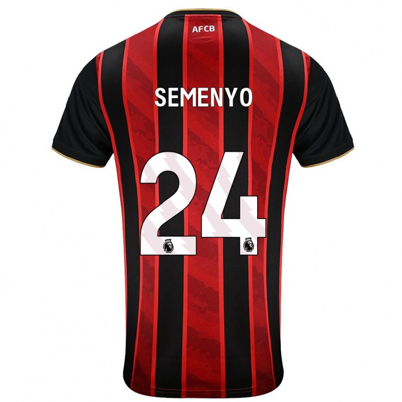 Danxen Men Antoine Semenyo #24 Red Black Home Jersey 2025/26 T-Shirt