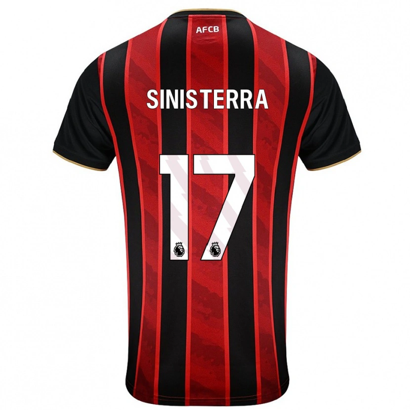 Danxen Men Luis Sinisterra #17 Red Black Home Jersey 2025/26 T-Shirt
