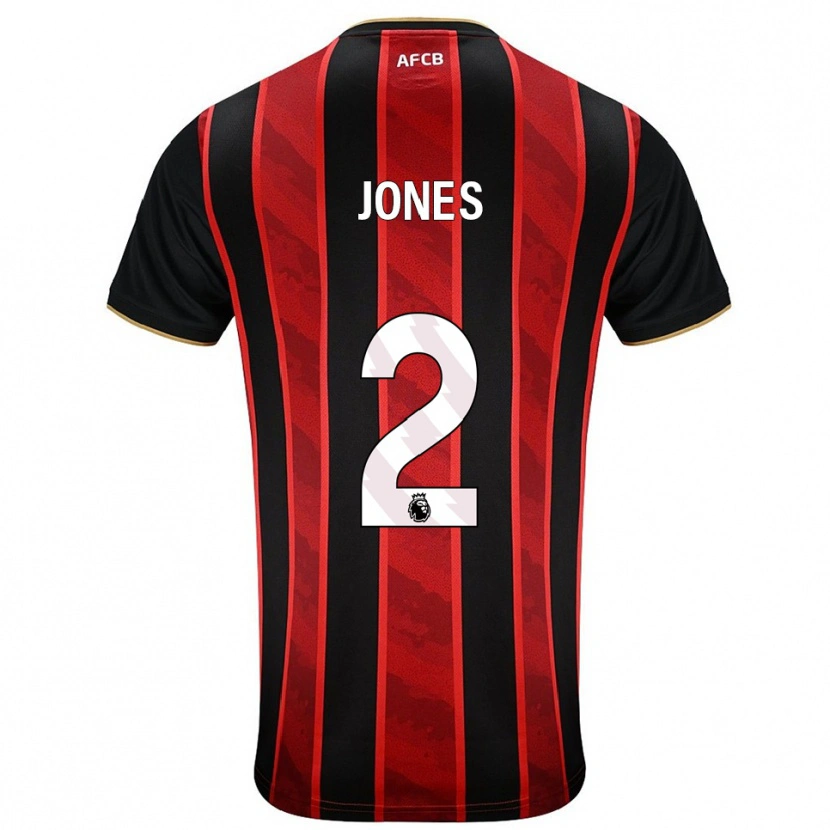 Danxen Men Abby Jones #2 Red Black Home Jersey 2025/26 T-Shirt
