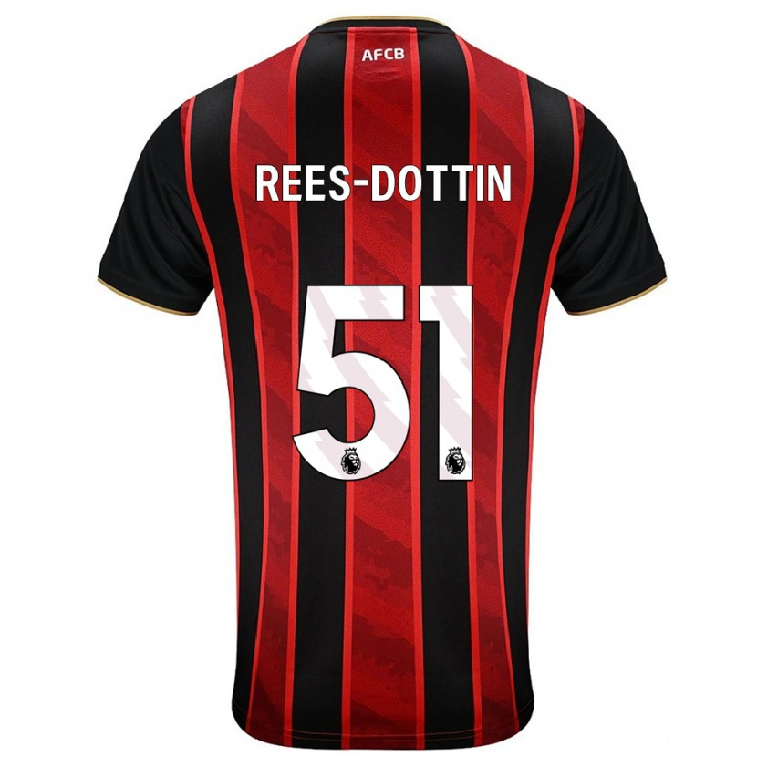 Danxen Men Remy Rees-Dottin #51 Red Black Home Jersey 2025/26 T-Shirt