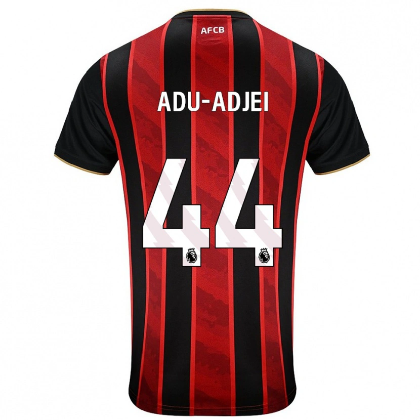 Danxen Men Daniel Adu-Adjei #44 Red Black Home Jersey 2025/26 T-Shirt