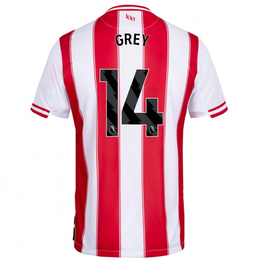 Danxen Men Andre Grey #14 Red White Home Jersey 2025/26 T-Shirt