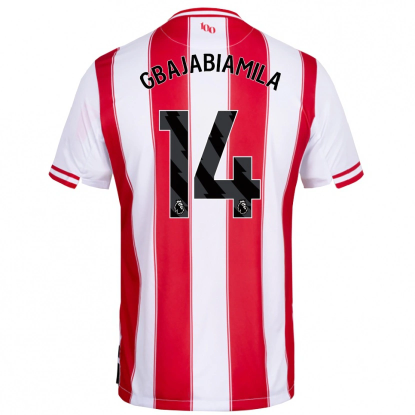 Danxen Men Habeebat Gbajabiamila #14 Red White Home Jersey 2025/26 T-Shirt
