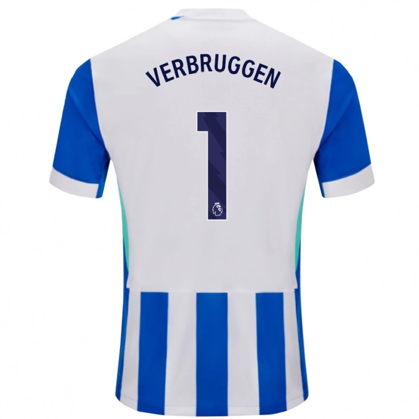 Danxen Men Bart Verbruggen #1 Blue White Home Jersey 2025/26 T-Shirt
