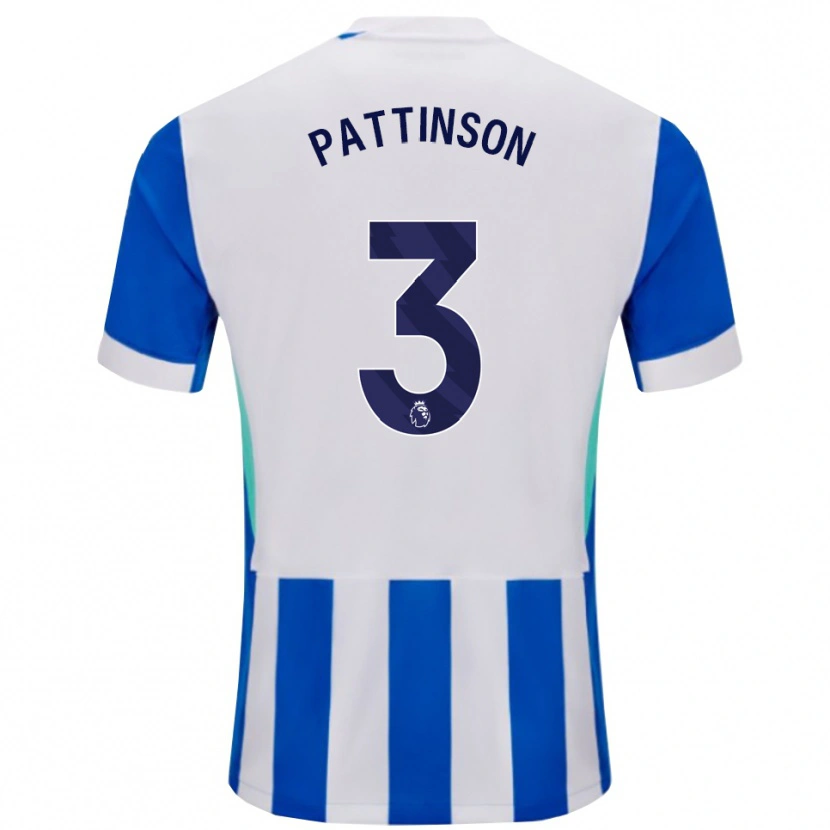 Danxen Men Poppy Pattinson #3 Blue White Home Jersey 2025/26 T-Shirt