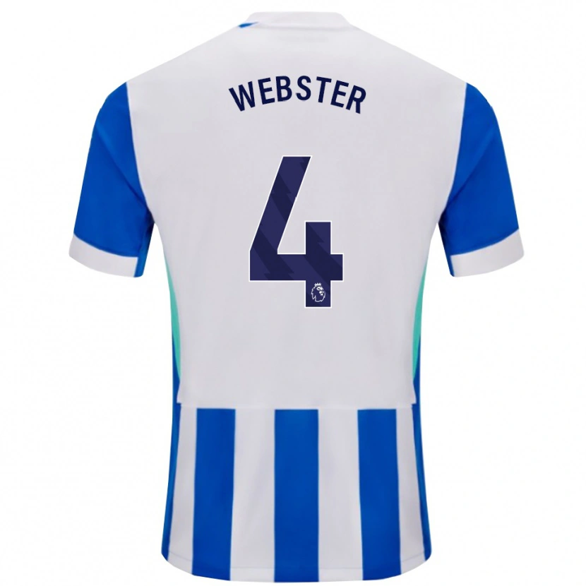 Danxen Men Adam Webster #4 Blue White Home Jersey 2025/26 T-Shirt