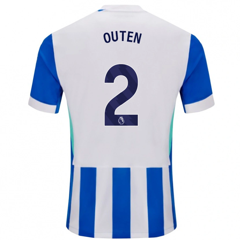 Danxen Men Theo Outen #2 Blue White Home Jersey 2025/26 T-Shirt