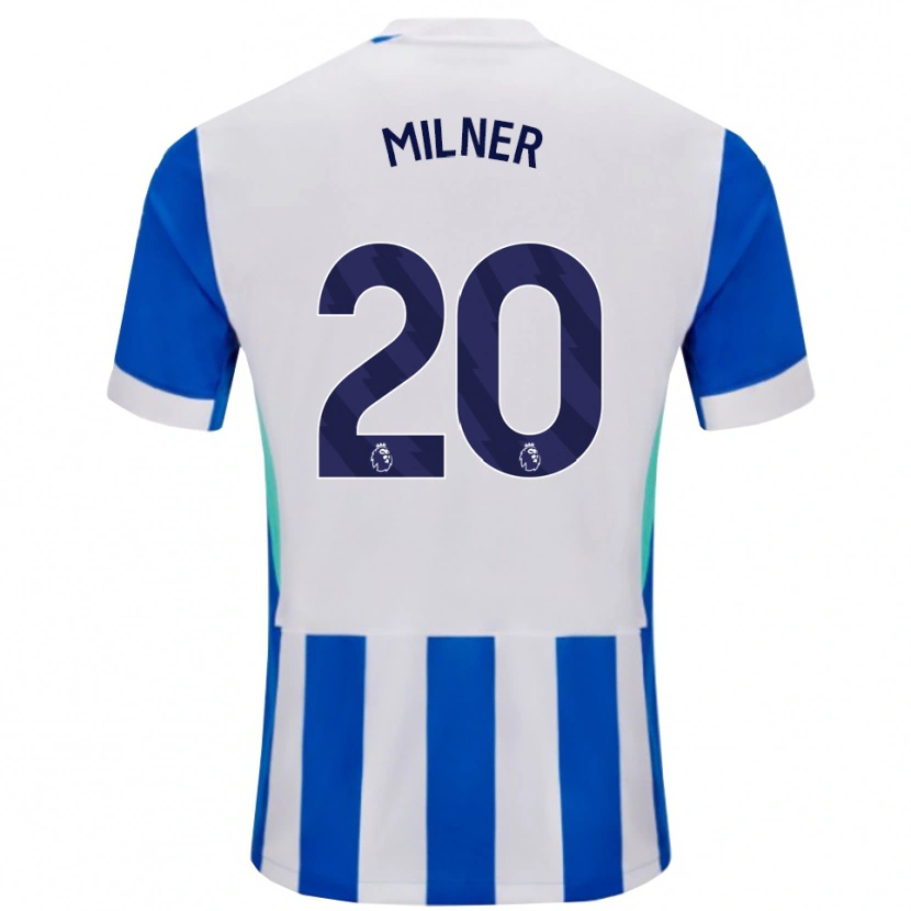Danxen Men James Milner #20 Blue White Home Jersey 2025/26 T-Shirt