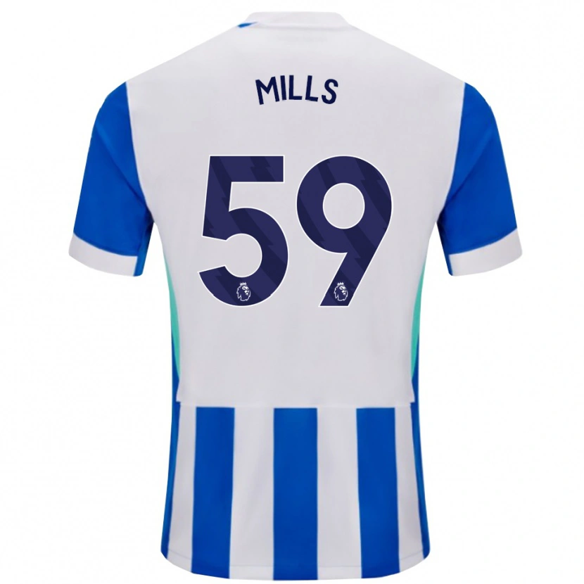 Danxen Men Harry Mills #59 Blue White Home Jersey 2025/26 T-Shirt