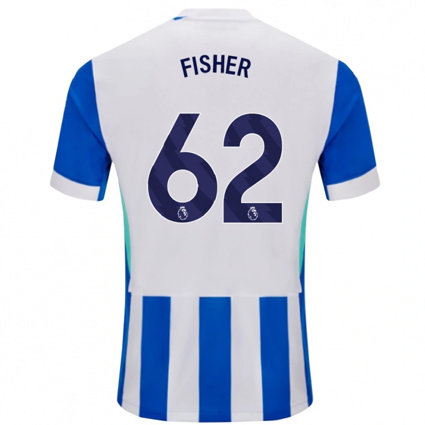 Danxen Men Hugo Fisher #62 Blue White Home Jersey 2025/26 T-Shirt