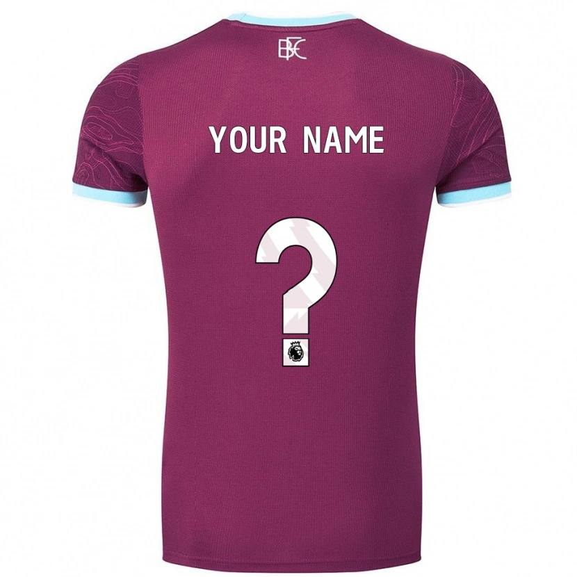 Danxen Men Your Name #0 Burgundy Sky Blue Home Jersey 2025/26 T-Shirt