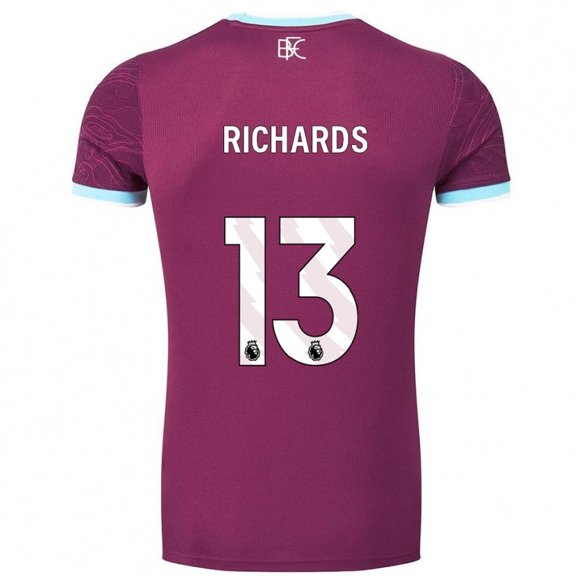 Danxen Men Jade Richards #13 Burgundy Sky Blue Home Jersey 2025/26 T-Shirt