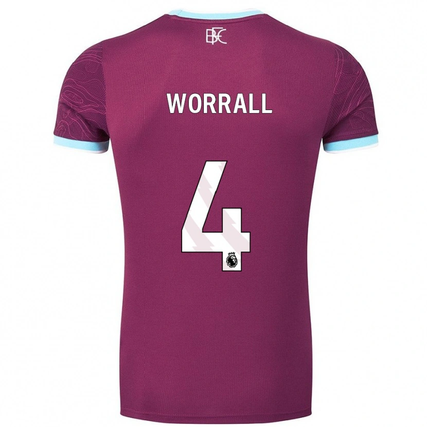 Danxen Men Joe Worrall #4 Burgundy Sky Blue Home Jersey 2025/26 T-Shirt
