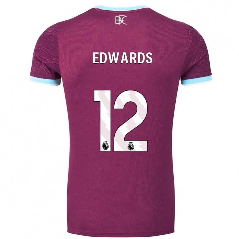 Danxen Men Connor Edwards #12 Burgundy Sky Blue Home Jersey 2025/26 T-Shirt