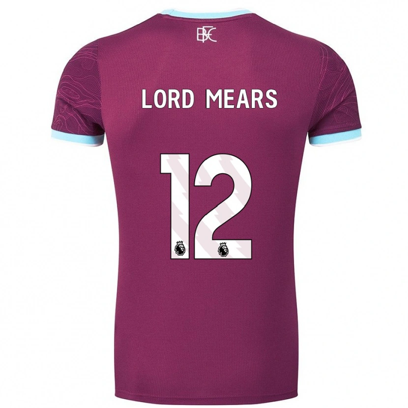Danxen Men Rhema Lord-Mears #12 Burgundy Sky Blue Home Jersey 2025/26 T-Shirt