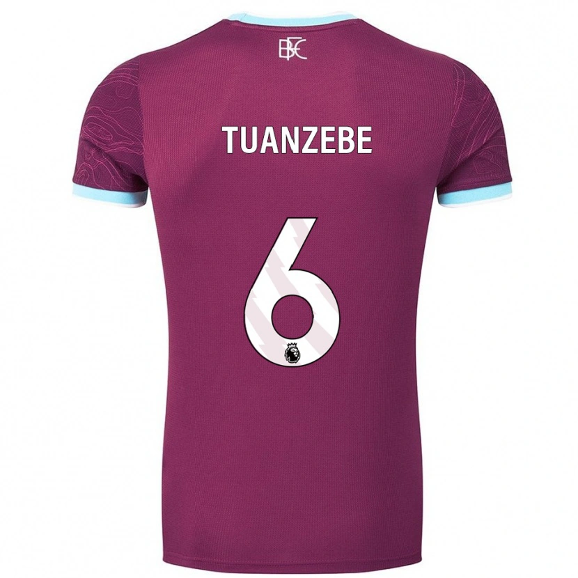 Danxen Men Axel Tuanzebe #6 Burgundy Sky Blue Home Jersey 2025/26 T-Shirt