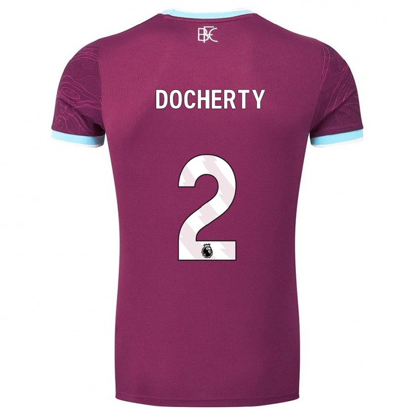 Danxen Men Charley Docherty #2 Burgundy Sky Blue Home Jersey 2025/26 T-Shirt