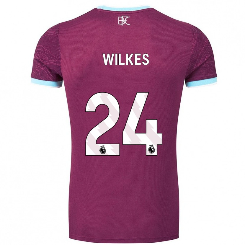 Danxen Men Tilly Wilkes #24 Burgundy Sky Blue Home Jersey 2025/26 T-Shirt